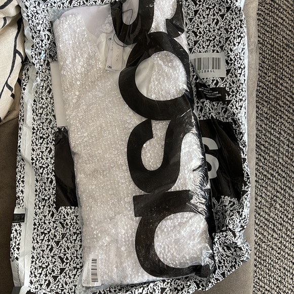 NWT ASOS EDITION sequin wrap mini dress in white - Picture 6 of 6
